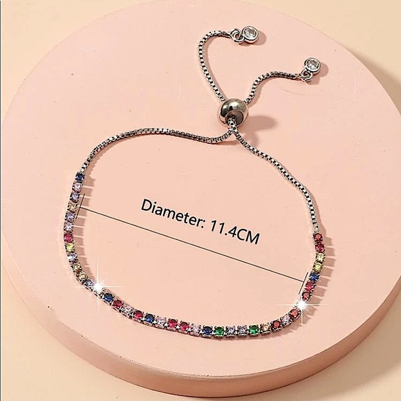Gemstone Silver Multicolor Bracelet - Picture 3 of 4
